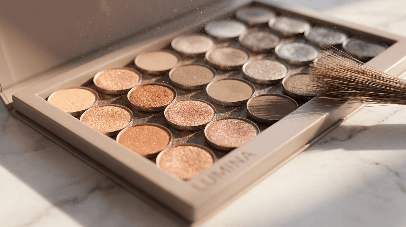Applying eyeshadow